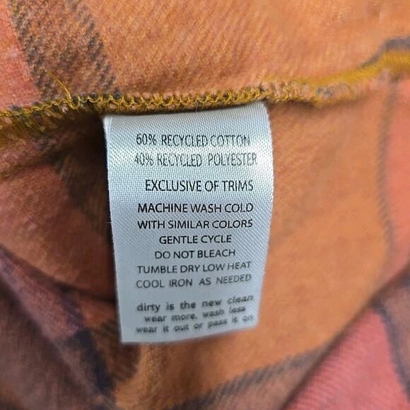 Toad&Co Womens Bodie Dos Plaid Flannel Button-Up Shirt Sz M Elbow Patch - Picture 7 of 9